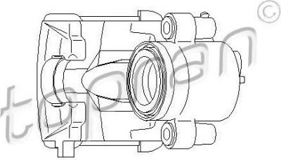 Topran 110 283 тормозной суппорт на VW GOLF IV (1J1)