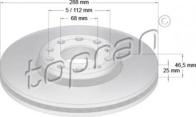 Topran 110 420 тормозной диск на VW PASSAT Variant (3B6)