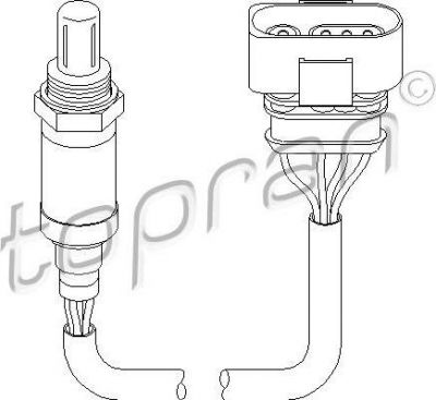 Topran 110 577 лямбда-зонд на VW GOLF III (1H1)