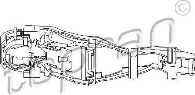 Topran 111 186 ручка двери на VW GOLF IV (1J1)