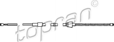 Topran 111 212 трос, стояночная тормозная система на SKODA FABIA Combi