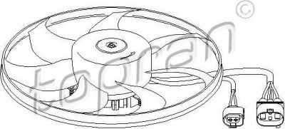 Topran 111 283 вентилятор, охлаждение двигателя на VW JETTA III (1K2)