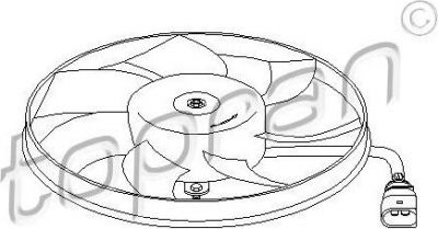 Topran 111 285 вентилятор, охлаждение двигателя на VW JETTA III (1K2)
