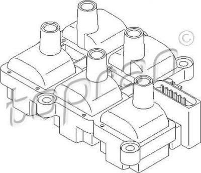 Topran 111 362 катушка зажигания на VW GOLF IV (1J1)