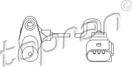 Topran 111 377 датчик частоты вращения, управление двигателем на VW PASSAT Variant (3C5)