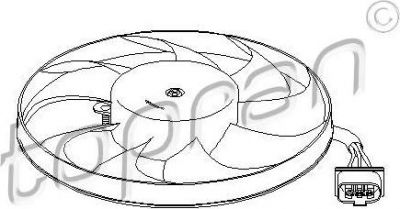 Topran 111 442 вентилятор, охлаждение двигателя на VW GOLF IV (1J1)