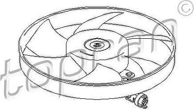 Topran 111 443 вентилятор, охлаждение двигателя на VW POLO CLASSIC (6KV2)