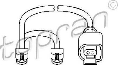 Topran 111 585 датчик, износ тормозных колодок на VW TOUAREG (7LA, 7L6, 7L7)