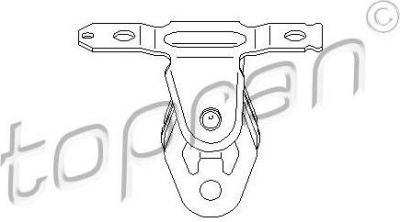 Topran 111 600 кронштейн, глушитель на VW POLO (6R, 6C)