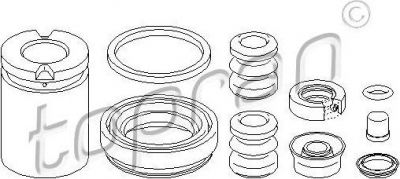 Topran 111 689 ремкомплект, тормозной суппорт на VW GOLF III (1H1)