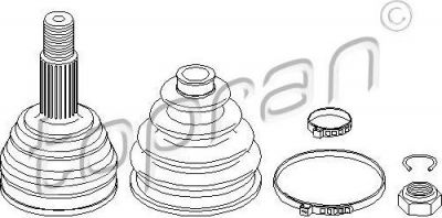 Topran 111 724 шарнирный комплект, приводной вал на SKODA FELICIA I (6U1)