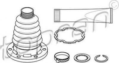 Topran 111 781 комплект пылника, приводной вал на PEUGEOT 306 кабрио (7D, N3, N5)