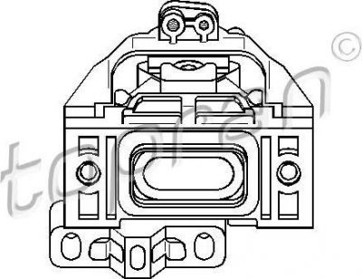 Topran 111 895 подвеска, двигатель на VW GOLF IV (1J1)