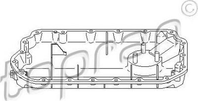 Topran 112 023 масляный поддон на AUDI A6 Avant (4B5, C5)