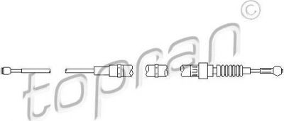 Topran 112 147 трос, стояночная тормозная система на VW BORA (1J2)