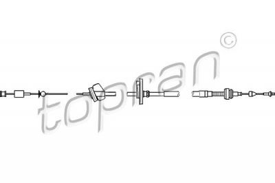 Topran 112 160 тросик газа на AUDI A4 Avant (8D5, B5)