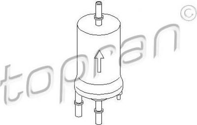 Topran 112 191 топливный фильтр на SKODA FABIA Combi (6Y5)