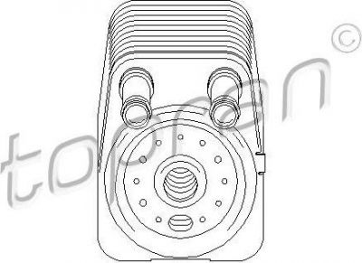 Topran 112 203 масляный радиатор, двигательное масло на AUDI A3 (8P1)