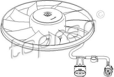 Topran 112 321 вентилятор, охлаждение двигателя на SKODA OCTAVIA (1Z3)
