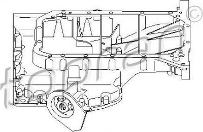 Topran 112 340 масляный поддон на SKODA SUPERB (3U4)