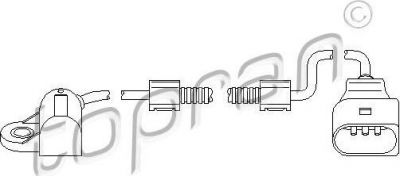 Topran 112 462 датчик, положение распределительного вала на VW GOLF IV (1J1)