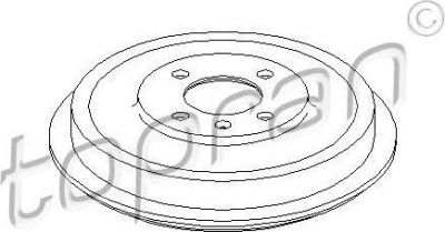 Topran 113 172 тормозной барабан на SEAT INCA (6K9)