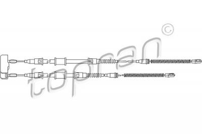 Topran 200 872 трос, стояночная тормозная система на OPEL ASTRA F универсал (51_, 52_)