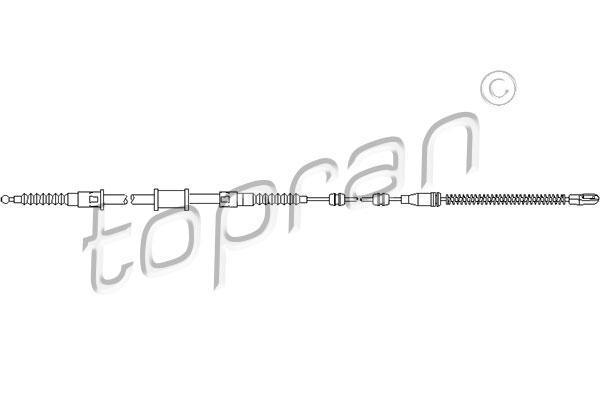 Topran 200 874 трос, стояночная тормозная система на OPEL VECTRA A (86_, 87_)