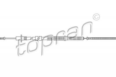 Topran 201 348 трос, управление сцеплением на OPEL OMEGA A (16_, 17_, 19_)