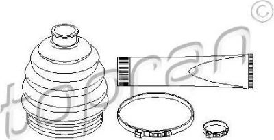 Topran 202 427 комплект пылника, приводной вал на OPEL ASTRA G универсал (F35_)