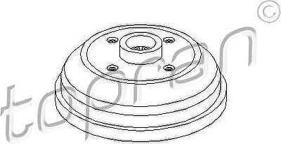 Topran 205 485 тормозной барабан на OPEL CORSA B (73_, 78_, 79_)