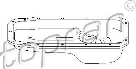 Topran 205 598 масляный поддон на OPEL KADETT E Combo (38_, 48_)