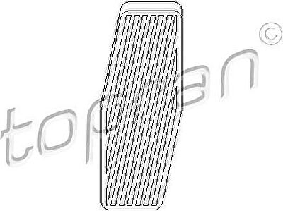 Topran 205 638 накладка на педаль, педаль акселоратора на OPEL ASTRA G универсал (F35_)