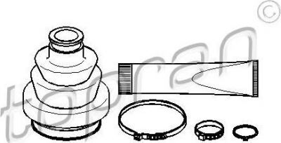 Topran 206 217 комплект пылника, приводной вал на OPEL VECTRA B универсал (31_)