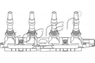 Topran 206 643 катушка зажигания на OPEL VECTRA B (36_)