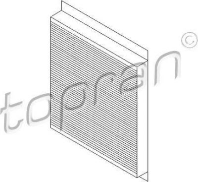 Topran 206 736 фильтр, воздух во внутренном пространстве на OPEL ASTRA G универсал (F35_)