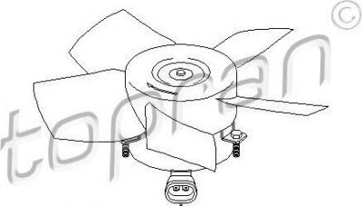 Topran 206 947 вентилятор, охлаждение двигателя на OPEL TIGRA (95_)