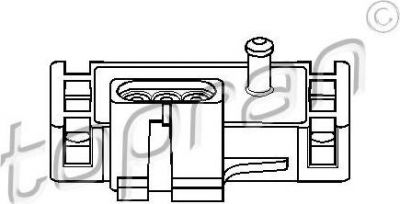 Topran 206 952 датчик, давление во впускном газопроводе на OPEL ASTRA F универсал (51_, 52_)