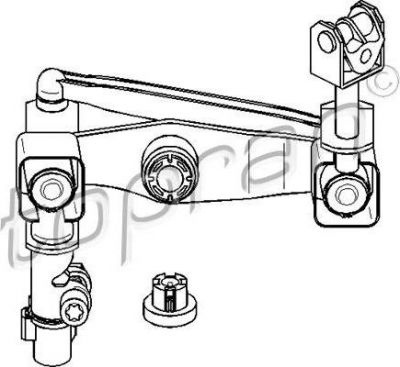 Topran 207 229 ремкомплект, рычаг переключения на OPEL MERIVA