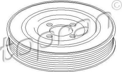 Topran 207 342 ременный шкив, коленчатый вал на PEUGEOT BIPPER Tepee