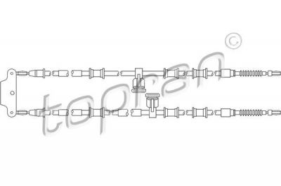 Topran 207 381 трос, стояночная тормозная система на OPEL SIGNUM