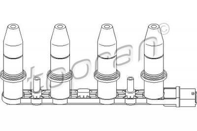 Topran 207 466 катушка зажигания на OPEL ZAFIRA B Van