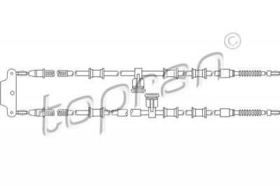 Topran 207 867 трос, стояночная тормозная система на OPEL VECTRA C универсал