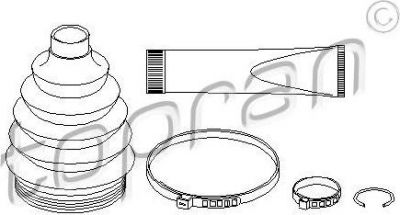 Topran 207 918 комплект пылника, приводной вал на OPEL ZAFIRA TOURER C (P12)