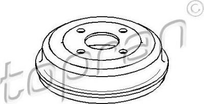 Topran 300 587 тормозной барабан на FORD MONDEO I (GBP)