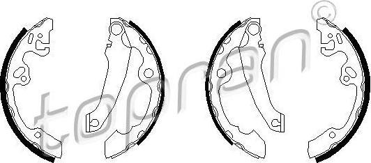 Topran 301 306 комплект тормозных колодок на FORD FOCUS (DAW, DBW)