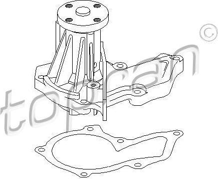 Topran 301 490 водяной насос на FORD FOCUS C-MAX