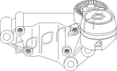 Topran 302 165 натяжитель ремня, клиновой зубча на KIA CARENS III (UN)