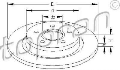 Topran 302 333 тормозной диск на FORD C-MAX (DM2)