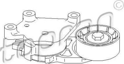 Topran 302 410 натяжитель ремня, клиновой зубча на PEUGEOT 407 SW (6E_)